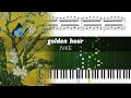 JVKE - ​golden hour - ACCURATE Piano Tutorial + SHEETS