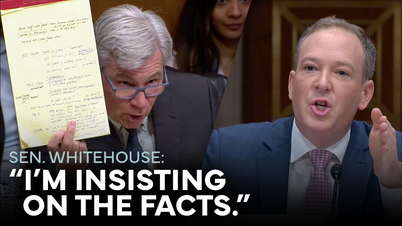 “I’m insisting on the facts.” Senator Whitehouse Catches EPA Administrator in a Lie