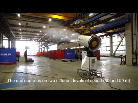 Disinfecting indoor areas with the V12so water mist cannon _ EmiControls