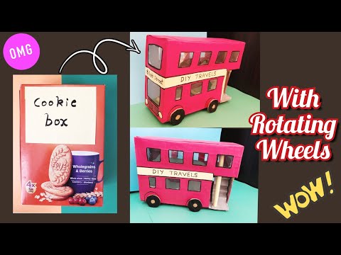 how to make a bus | handmade toys | cardboard box craft | best from waste