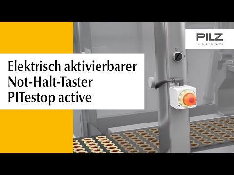 Elektrisch aktivierbarer Not-Halt-Taster PITestop active | Pilz