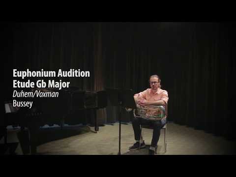 EUPHONIUM Audition Etude Gb Major, Duhem/Voxman