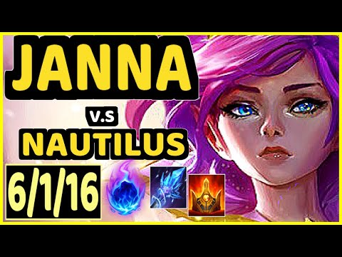 REKKLES (JANNA) vs NAUTILUS - 6/1/16 KDA BOTTOM SUPPORT CHALLENGER GAMEPLAY - EUW