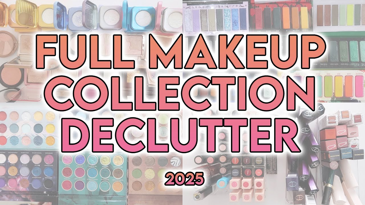 FULL MAKEUP COLLECTION DECLUTTER 2025 🗑️ Getting rid of HUNDREDS of pieces of makeup.