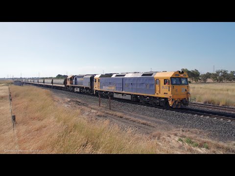 2MC5 Pacific National Grain Train Departs Gheringhap Loop (9/1/2023) - PoathTV Australian Railways