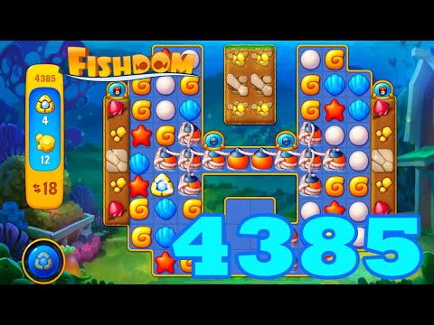 Fishdom Level 4385 HD Walkthrough | 3 - match puzzle | gameplay | android | GameGo Game | IOS