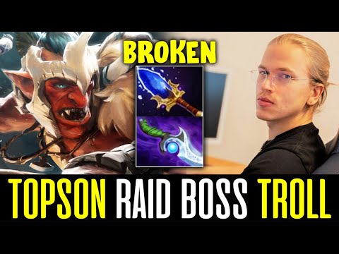 Topson Classic TROLL WARLORD Mid - First Build DIFFUSAL AGHANIM's DOTA 2