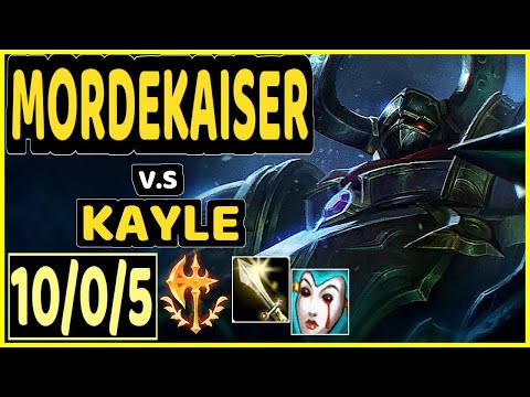 ALPHARI (MORDEKAISER) vs KAYLE - 10/0/5 KDA TOP CHALLENGER GAMEPLAY - EUW