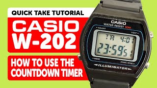 CASIO W-202 (3294) - HOW TO SET THE COUNTDOWN TIMER ALARM