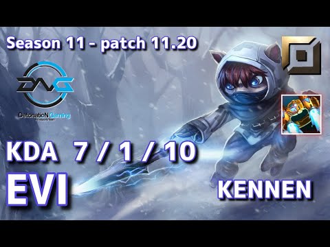 【EUWサーバー/D1】DFM Evi ケネン(Kennen) VS ジャックス(Jax) TOP - Patch11.20 EUW Ranked【LoL】