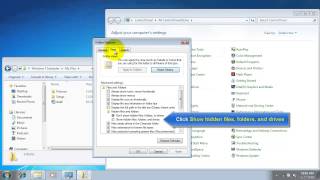How to show hidden files and folders in windows 7