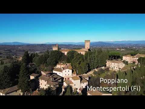 Toscana, Chianti, Montespertoli. Castello di Poppiano, Castello Montegufoni, Borgo Brugnano