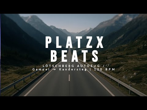 Gampel → Kandersteg über den Lötschberg Autozug | Road-Trip Beats | 60 Min 4K | 120 BPM