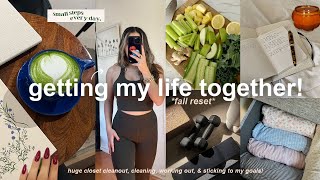LET'S GET BACK ON TRACK!🧺🍂ultimate fall reset, working out, healthy habits, & huge closet cleanout!