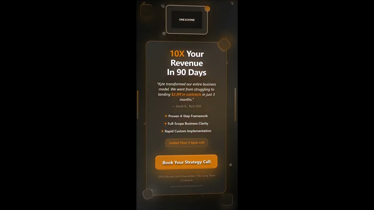 One & Done - Ad Creative 9 - Glassmorphic 4K