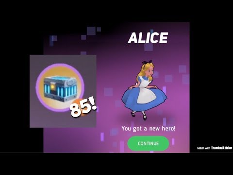 Disney Heroes: Battle Mode - THE QUEST to Unlock Alice! 85 Diamond Crates!