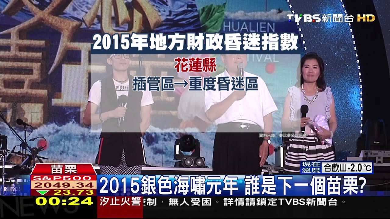 2015地方財政昏迷指數 苗栗縣瀕臨腦死