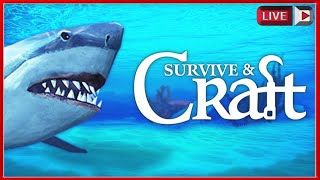 🔴 Shark vs Crafting: Survive the Ocean's Dangers LIVE!
