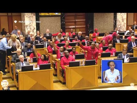 Julius Malema And EFF Disrupts Election Of Ramaphosa