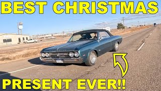 Surprising My Dad with his 1964 Cutlass 442 Convertible for CHRISTMAS!!!
