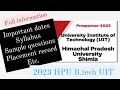 HPU UIIT B.tech 2023 entrance notification out; Important dates, Syllabus, sample Q, placement