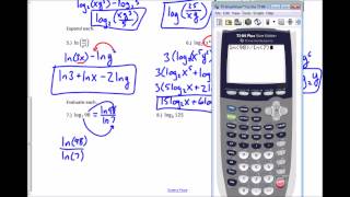 Algebra 2 Practice Chapter 7 Test #1-12
