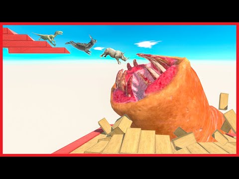 [ DANGEROUS QUICK SAND ] JUMP OVER BUGS AND POISONOUS UNITS | ARBS - Animal Revolt Battle Simulator