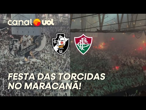 SHOW NAS ARQUIBANCADAS! TORCIDAS DE VASCO E FLUMINENSE FAZEM A FESTA NO MARACANÃ! VEJA