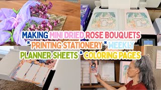 Making Mini Dried Rose Bouquets Printing Stationery Weekly Planner Sheets Coloring Pages