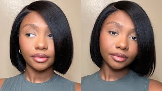 QUICK & EASY LACE SIDE PART BOB WIG INSTALL | Ft. Luvme Hair
