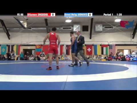 86 KG QF - Uitumen Orgodol (MGL) vs Ahmed Meligy Mohamed (EGY)