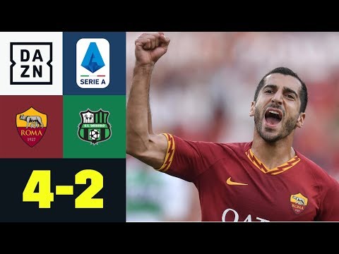 Erstes Spiel, erstes Tor für Henrikh Mkhitaryan: AS Rom - Sassuolo 4:2 | Serie A | DAZN Highlights