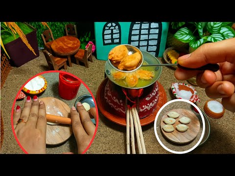Miniature Khaja | Puri Khaja Recipe | Pheni Recipe Miniature l Little Kitchen |