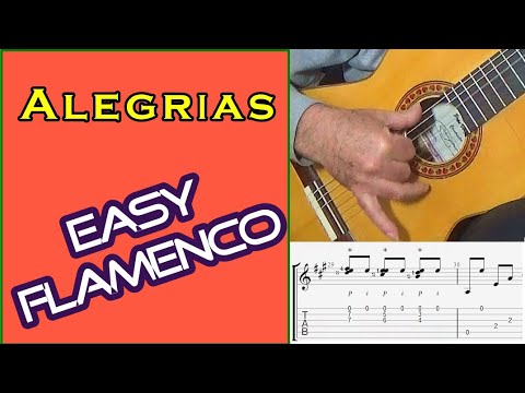 Alegrias. Flamenco Guitar - easy solo with tab