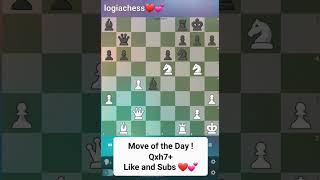 Move of the Day | Qxh7+ #chess #catur #chesspuzzle #alirezafirouzja #brunomars #ladygaga #trending