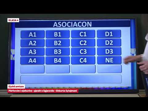 e Mesimi Klasa 4 - 4122 Gjuhë amtare - Përforcim i njohurive - pjesët e ligjeratës