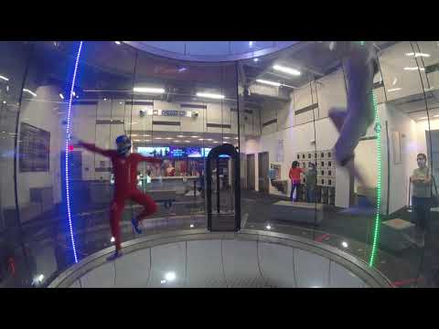 Shredding at iFly August 19, 2020. Dynamic Flying and Door Tricks