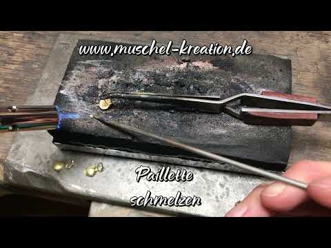 Goldschmied Löten Gold 750 Ohrstecker Venusmuschel maritimer Natur Muschelschmuck Mainz