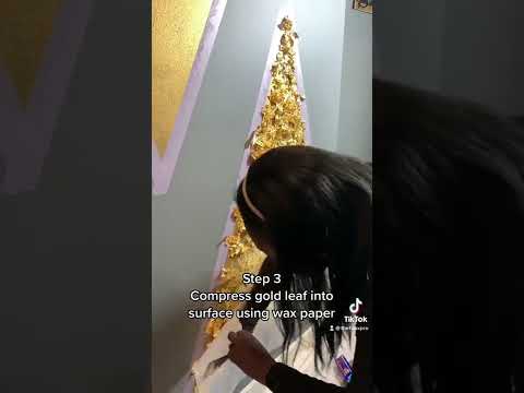 How to paint gold leaf walls!!