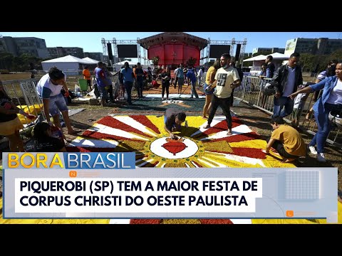 Piquerobi (SP) tem a maior festa de Corpus Christi do oeste paulista | Bora Brasil