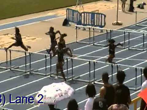 College Women 100m Hurdle Prelims Heat 1