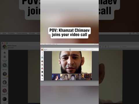 POV: Khamzat Chimaev joins your video call🤣 #khamzatchimaev #ufc
