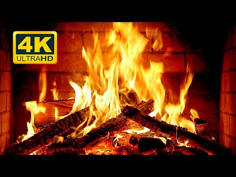 🔥 Cozy Fireplace 4K (12 HOURS). Fireplace with Crackling Fire Sounds. Crackling Fireplace 4K