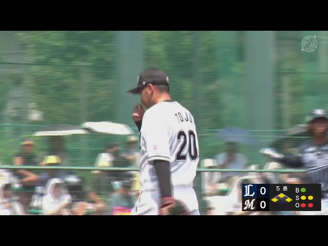 【ファーム】最後は三振で満塁のピンチをしのぐ!! マリーンズ・東條大樹 5回無失点の好投!!  2024年8月8日 千葉ロッテマリーンズ 対 埼玉西武ライオンズ