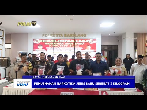 POLRESTA BARELANG PEMUSNAHAN BARANG BUKTI NARKOBA