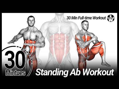 30 minuti di addominali in piedi! Ottenete addominali veloci, come per magia.