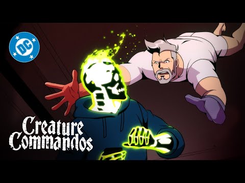 Creature Commandos - Rick Flag Sr. and Doctor Phosphorus Brawl | Super Scenes | DC