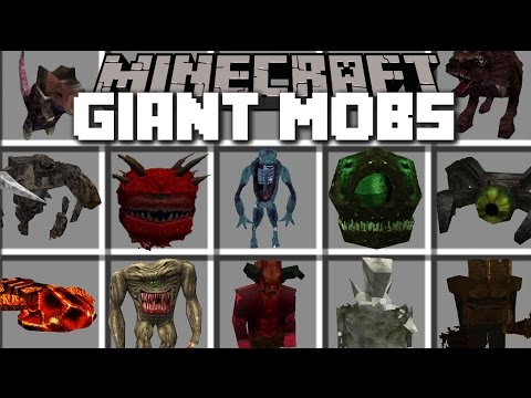 Minecraft GIANT MOBS MOD / FIGHT AGAINST INHUMANE MOBS AND SEE WHAT THEY DO!! Minecraft