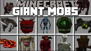 Minecraft GIANT MOBS MOD / FIGHT AGAINST INHUMANE MOBS AND SEE WHAT THEY DO!! Minecraft