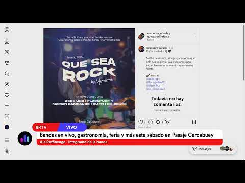 Bandas en vivo, gastronomía, feria y más este sábado en Pasaje Carcabuey